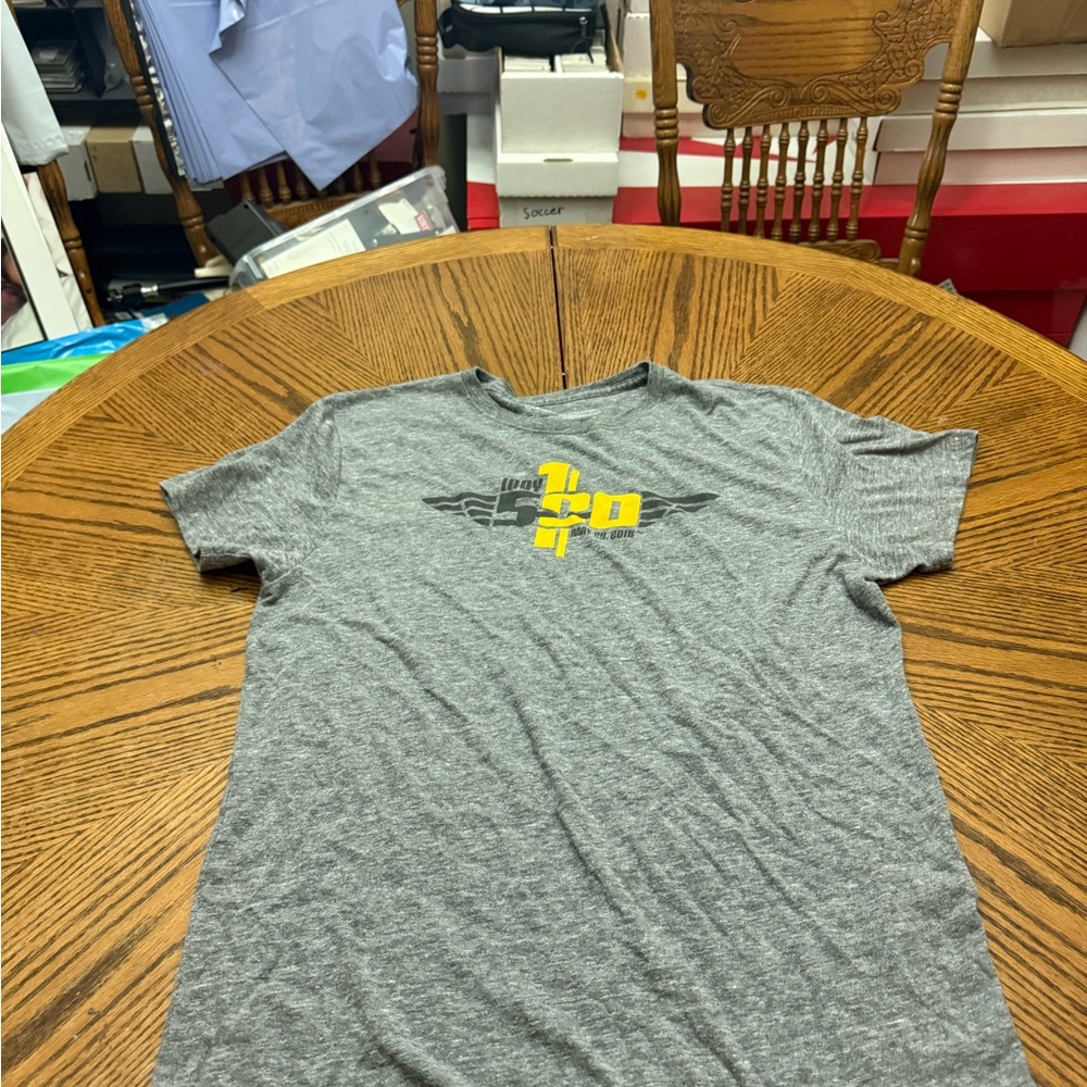 Indianapolis 500 Men's Graphic Tee in Gray with Yellow Design